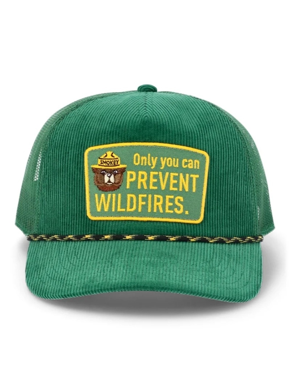 Green Trucker Hat - 'Only You Can Prevent Wildfires'